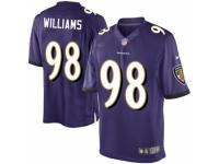Youth Nike Baltimore Ravens #98 Brandon Williams Limited Purple Team Color NFL Jersey