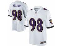 Youth Nike Baltimore Ravens #98 Brandon Williams Limited White NFL Jersey