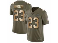Youth Nike Chicago Bears #23 Devin Hester Limited Olive/Gold Salute to Service NFL Jersey