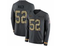 Youth Nike Chicago Bears #52 Khalil Mack Limited Black Salute to Service Therma Long Sleeve NFL Jersey