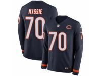 Youth Nike Chicago Bears #70 Bobby Massie Limited Navy Blue Therma Long Sleeve NFL Jersey
