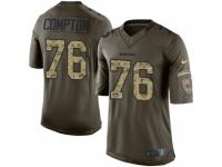 Youth Nike Chicago Bears #76 Tom Compton Limited Green Salute to Service NFL Jersey