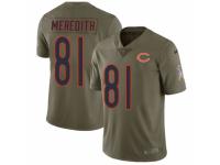 Youth Nike Chicago Bears #81 Cameron Meredith Limited Olive 2017 Salute to Service NFL Jersey