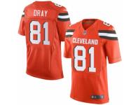 Youth Nike Cleveland Browns #81 Jim Dray Limited Orange Alternate NFL Jersey