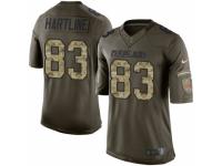 Youth Nike Cleveland Browns #83 Brian Hartline Limited Green Salute to Service NFL Jersey