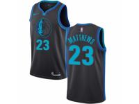 Youth Nike Dallas Mavericks #23 Wesley Matthews  Charcoal NBA Jersey - City Edition