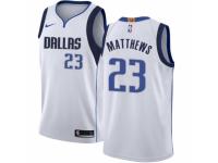 Youth Nike Dallas Mavericks #23 Wesley Matthews White NBA Jersey - Association Edition