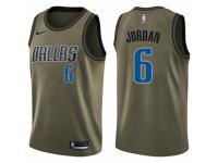Youth Nike Dallas Mavericks #6 DeAndre Jordan Swingman Green Salute to Service NBA Jersey