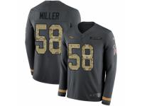 Youth Nike Denver Broncos #58 Von Miller Limited Black Salute to Service Therma Long Sleeve NFL Jersey