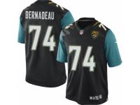 Youth Nike Jacksonville Jaguars #74 Mackenzy Bernadeau Limited Black Alternate NFL Jersey