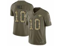 Youth Nike Kansas City Chiefs #10 Tyreek Hill Limited Olive/Camo 2017 Salute to Service NFL Jersey