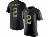 Youth Nike Kansas City Chiefs #2 Dustin Colquitt Black Camo Salute to Service T-Shirt