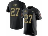 Youth Nike Kansas City Chiefs #27 Kareem Hunt Black Camo Salute to Service T-Shirt