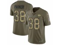 Youth Nike Kansas City Chiefs #38 Ron Parker Limited Olive/Camo 2017 Salute to Service NFL Jersey