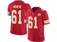 Youth Nike Kansas City Chiefs #61 Mitch Morse Limited Red Rush NFL Jersey