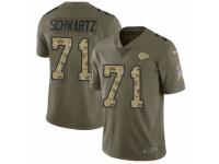 Youth Nike Kansas City Chiefs #71 Mitchell Schwartz Limited Olive/Camo 2017 Salute to Service NFL Jersey