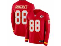Youth Nike Kansas City Chiefs #88 Tony Gonzalez Limited Red Therma Long Sleeve NFL Jersey