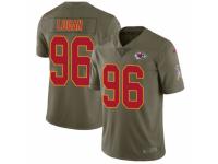 Youth Nike Kansas City Chiefs #96 Bennie Logan Limited Olive 2017 Salute to Service NFL Jersey