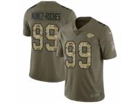 Youth Nike Kansas City Chiefs #99 Rakeem Nunez-Roches Limited Olive/Camo 2017 Salute to Service NFL Jersey