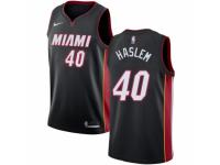 Youth Nike Miami Heat #40 Udonis Haslem  Black Road NBA Jersey - Icon Edition