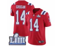 Youth Nike New England Patriots #14 Steve Grogan Red Alternate Vapor Untouchable Limited Player Super Bowl LIII Bound NFL Jersey