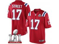 Youth Nike New England Patriots #17 Devin Street Elite Red Alternate Super Bowl LI 51 NFL Jersey