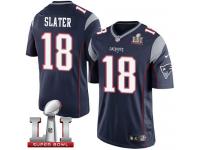 Youth Nike New England Patriots #18 Matthew Slater Elite Navy Blue Team Color Super Bowl LI 51 NFL Jersey