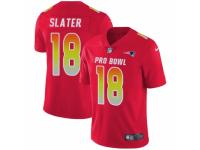 Youth Nike New England Patriots #18 Matthew Slater Limited Red 2018 Pro Bowl NFL Jersey