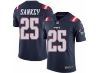 Youth Nike New England Patriots 25 Bishop Sankey Limited Navy Blue Rush NFL Jersey