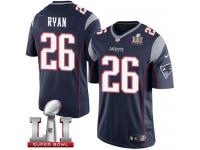 Youth Nike New England Patriots #26 Logan Ryan Elite Navy Blue Team Color Super Bowl LI 51 NFL Jersey