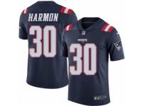 Youth Nike New England Patriots #30 Duron Harmon Limited Navy Blue Rush NFL Jersey