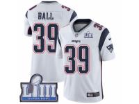 Youth Nike New England Patriots #39 Montee Ball White Vapor Untouchable Limited Player Super Bowl LIII Bound NFL Jersey