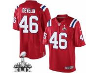 Youth Nike New England Patriots #46 James Develin Red Alternate Super Bowl XLIX NFL Jersey