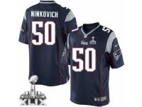 Youth Nike New England Patriots #50 Rob Ninkovich Navy Blue Team Color Super Bowl XLIX NFL Jersey