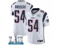 Youth Nike New England Patriots #54 Tedy Bruschi White Vapor Untouchable Limited Player Super Bowl LII NFL Jersey