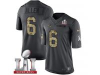 Youth Nike New England Patriots #6 Ryan Allen Limited Black 2016 Salute to Service Super Bowl LI 51 NFL Jersey