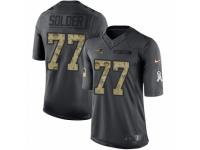 Youth Nike New England Patriots #77 Nate Solder Limited Black 2016 Salute to Service NFL Jersey