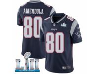 Youth Nike New England Patriots #80 Danny Amendola Navy Blue Team Color Vapor Untouchable Limited Player Super Bowl LII NFL Jersey