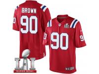 Youth Nike New England Patriots #90 Malcom Brown Elite Red Alternate Super Bowl LI 51 NFL Jersey