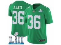 Youth Nike Philadelphia Eagles #36 Jay Ajayi Limited Green Rush Vapor Untouchable Super Bowl LII NFL Jersey