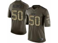 Youth Nike Philadelphia Eagles #50 Kiko Alonso Limited Green Salute to Service NFL Jersey