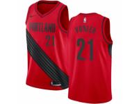 Youth Nike Portland Trail Blazers #21 Noah Vonleh  Red Alternate NBA Jersey Statement Edition