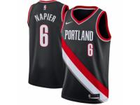 Youth Nike Portland Trail Blazers #6 Shabazz Napier  Black Road NBA Jersey - Icon Edition