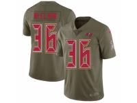Youth Nike Tampa Bay Buccaneers #36 Robert McClain Limited Olive 2017 Salute to Service NFL Jersey