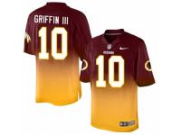 Youth Nike Washington Redskins #10 Robert Griffin III Limited Burgundy Red Gold Fadeaway NFL Jersey