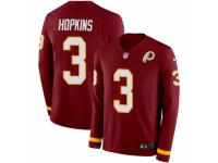 Youth Nike Washington Redskins #3 Dustin Hopkins Limited Burgundy Therma Long Sleeve NFL Jersey