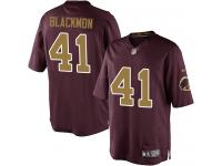 Youth Nike Washington Redskins #41 Will Blackmon Limited Burgundy Red Gold Number Alternate 80TH Anniversary NFL Jersey