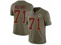 Youth Nike Washington Redskins #71 Trent Williams Limited Olive 2017 Salute to Service NFL Jersey