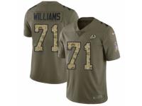 Youth Nike Washington Redskins #71 Trent Williams Limited Olive/Camo 2017 Salute to Service NFL Jersey