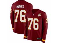 Youth Nike Washington Redskins #76 Morgan Moses Limited Burgundy Therma Long Sleeve NFL Jersey